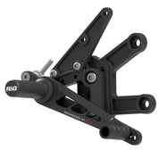 R&G Racing Black Adjustable Rearsets For 2021-2023 Honda CBR1000RR-R Fireblade SP CBR10SPM