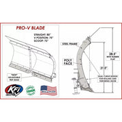 KFI Pro-V UTV Plow System w/ Hand Remote Controlled Actuators
