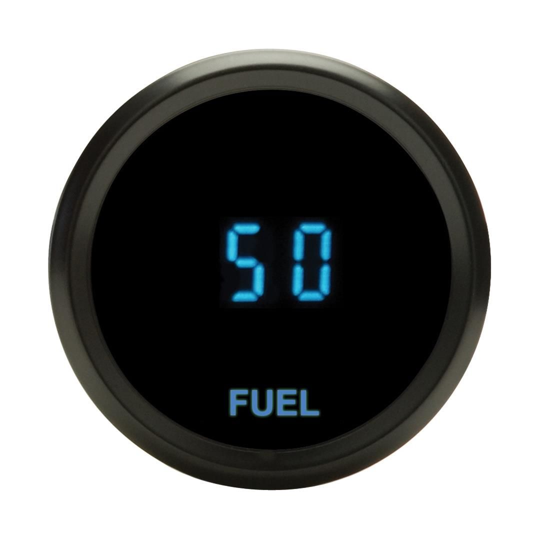 Round Fuel level 0-99% or 0-39.6 gallons 2-1/16", black, blue