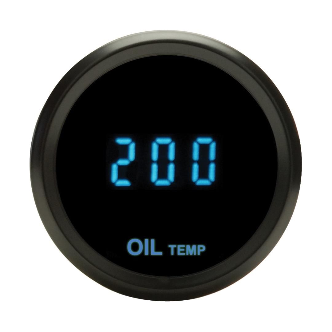 Round Oil temp, 0-400F & 0-200C, 2-1/16", black, blue
