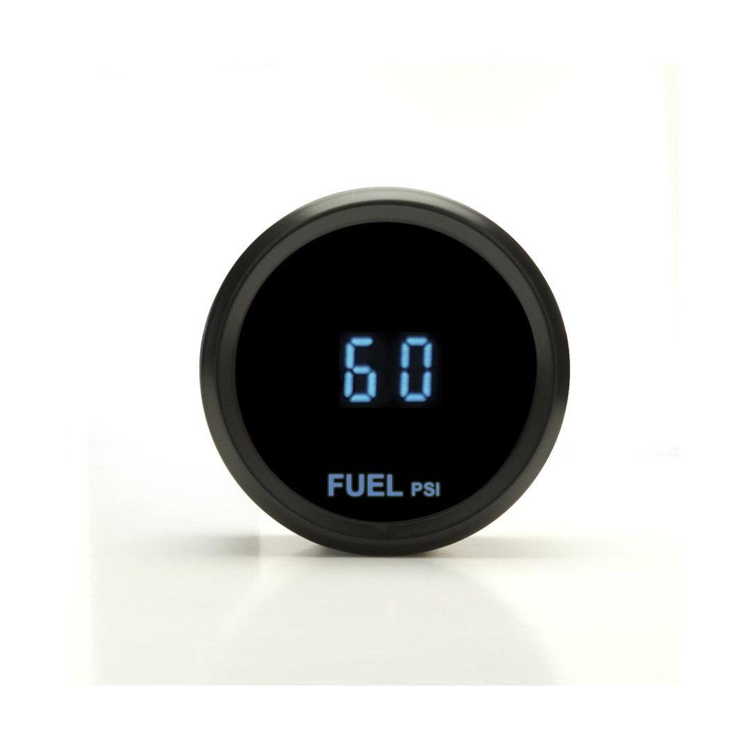 Round Fuel Pressure, High Resolution, 2-1/16", black, blue