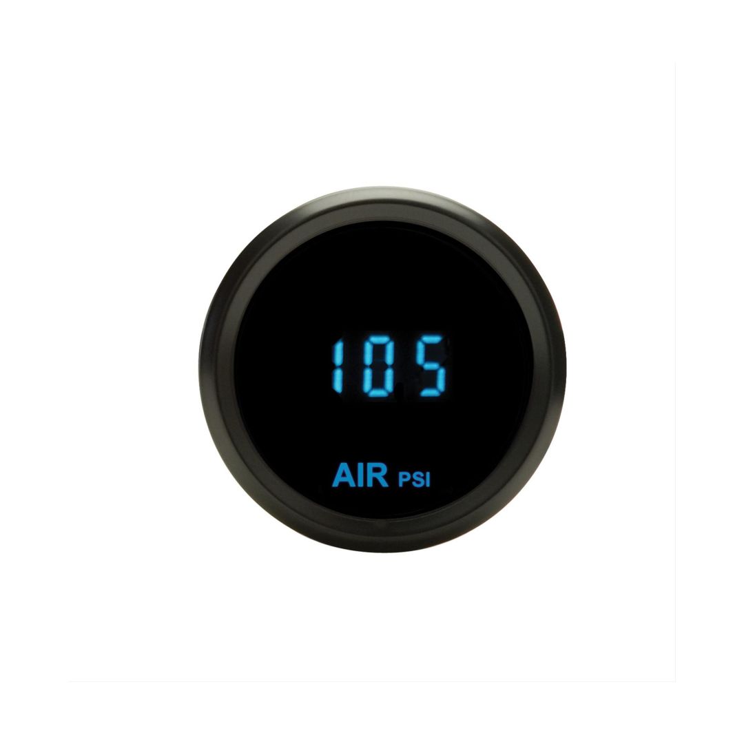 Round Quad Air Pressure, No Senders, 2-1/16", black, blue