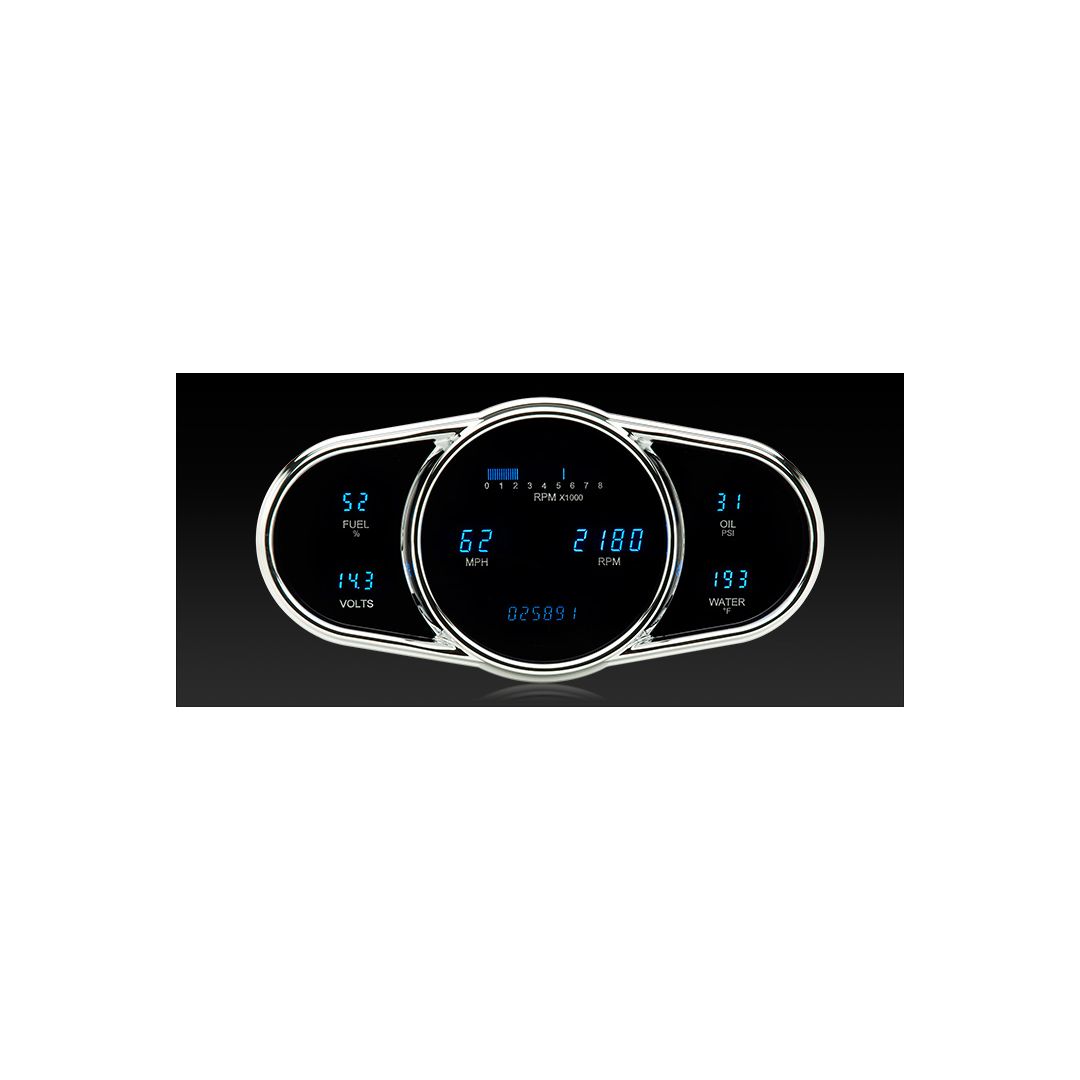 5-Gauge Ion VFD System Chrome - Teal