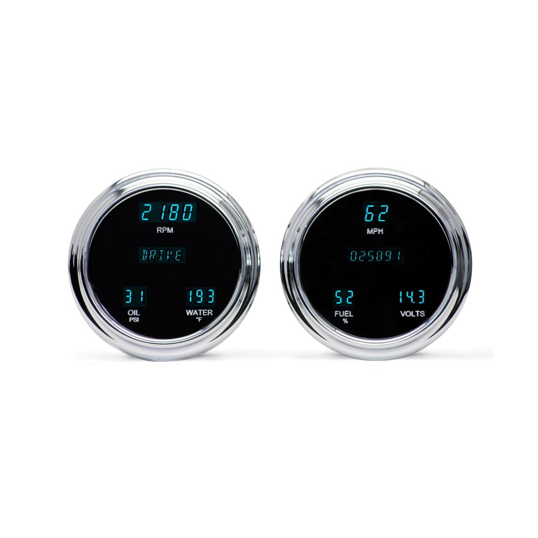 Six gauge system - dual 4.75" diameter - Teal