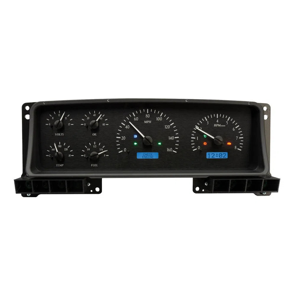 Dakota Digital 1987-1991 Ford Pickup/Bronco VHX Black Blue Display Gauge Kit VHX-87F-PU-K-B