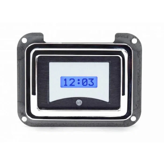 1940 Ford Car Digital Clock, Silver Alloy Style Face, Blue Display