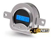 1951 Ford Car Digital Clock, Black Alloy Style Face, Blue Display