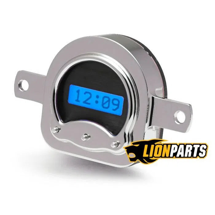 1951 Ford Car Digital Clock, Black Alloy Style Face, Blue Display