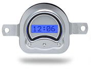 1951 Ford Car Digital Clock, Silver Alloy Style Face, Blue Display