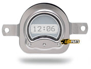 1951 Ford Car Digital Clock, Silver Alloy Style Face, White Display