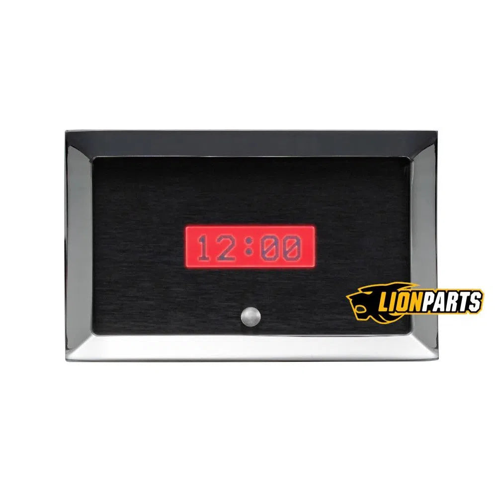 1957 Chevy Car Digital Clock, Black Alloy Style Face, Red Display