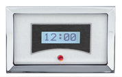 1957 Chevy Car Digital Clock, Silver Alloy Style Face, White Display