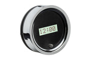 1958-62 Chevy Corvette Digital Clock, Black Alloy Style Face, Blue Display