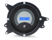 1969-70 Ford Mustang Digital Clock, Silver Alloy Style Face, Blue Display