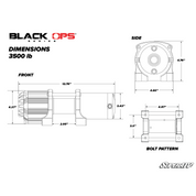 SuperATV 3500 Lb. UTV/ATV Winch (With Wireless Remote & Synthetic Rope) WN-3500