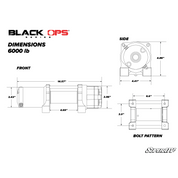 SuperATV 6000 Lb. UTV/ATV Winch (With Wireless Remote & Synthetic Rope) WN-6000