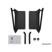 SuperATV Yamaha YXZ Heavy-Duty Nerf Bars Wrinkle Black NB-Y-YXZ-00