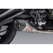 Yoshimura AT2 Stainless Race Full System Exhaust with Carbon Fiber End Cap For Triumph Trident 660 2021