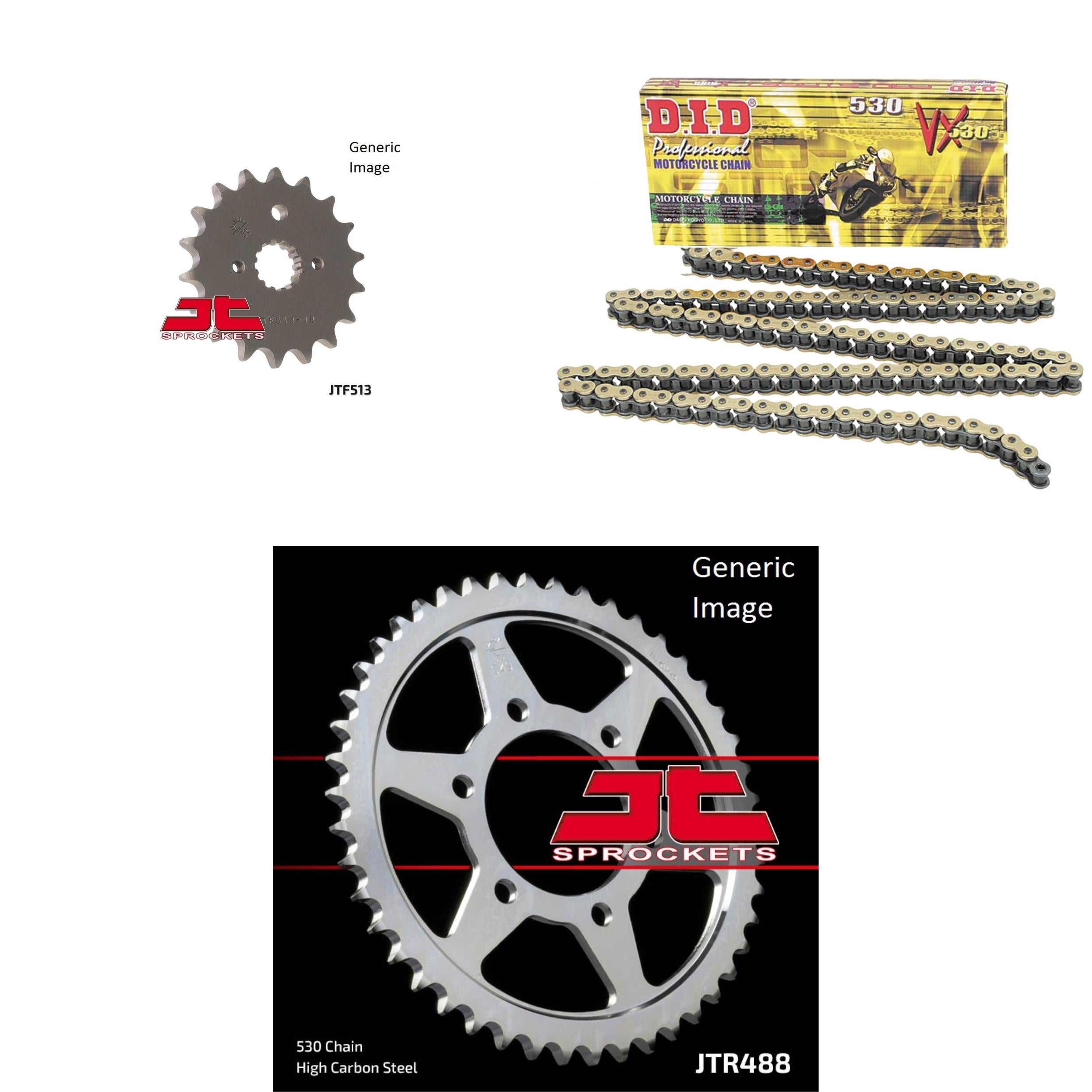 530VX Chain Natural, Front & Rear Sprocket Kit for KAWASAKI KZ550D GPZ 1981