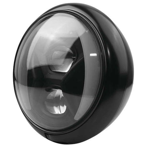 Highsider 7" LED Adaptive Headlight H-D Style Type 8 Black - 223-239