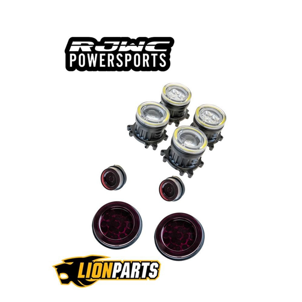 RJWC Set of Front And Rear LED Lights For Can Am Outlander