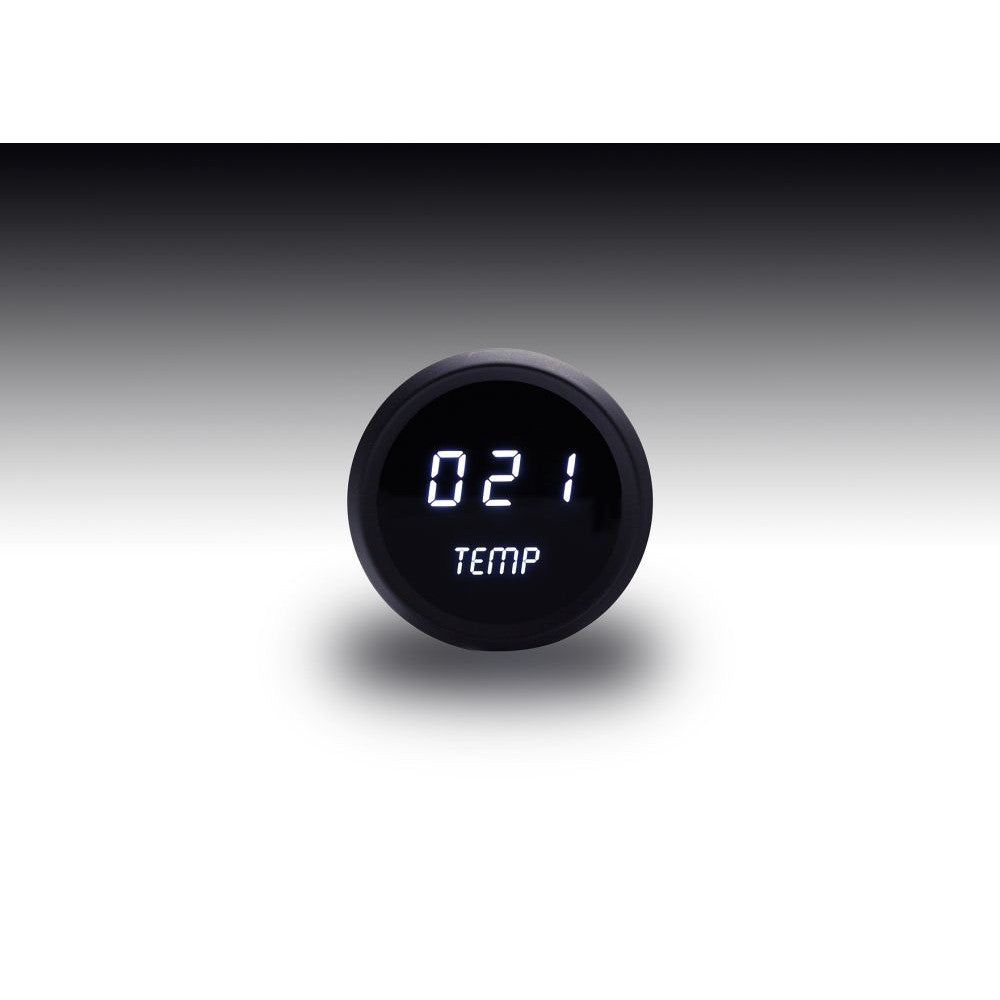 Intellitronix Water Temperature LED Digital Gauge in Black Bezel - White