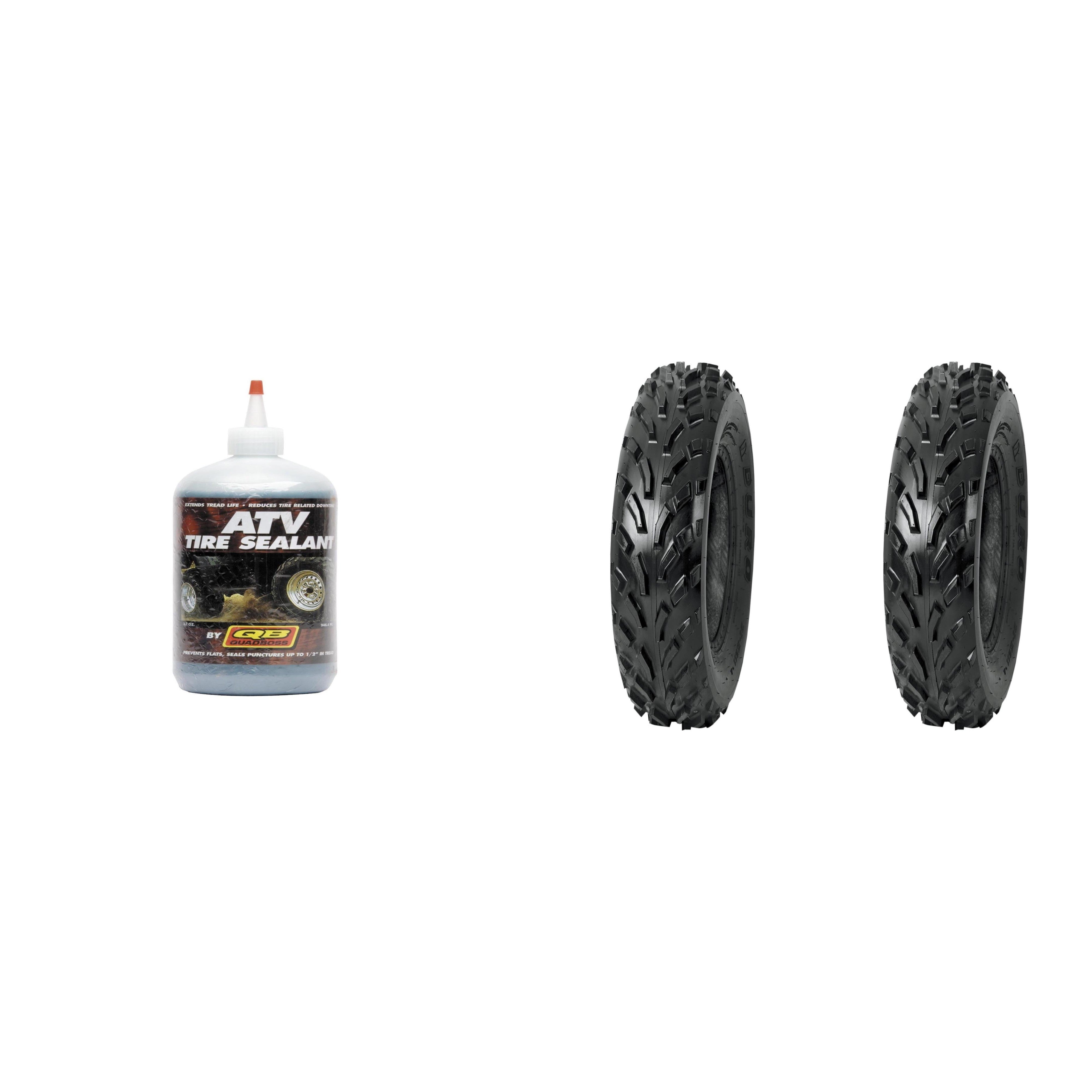 Set of 2 DURO DI-K211 Front Tires 25x8-12 4-ply with QUADBOSS Sealant