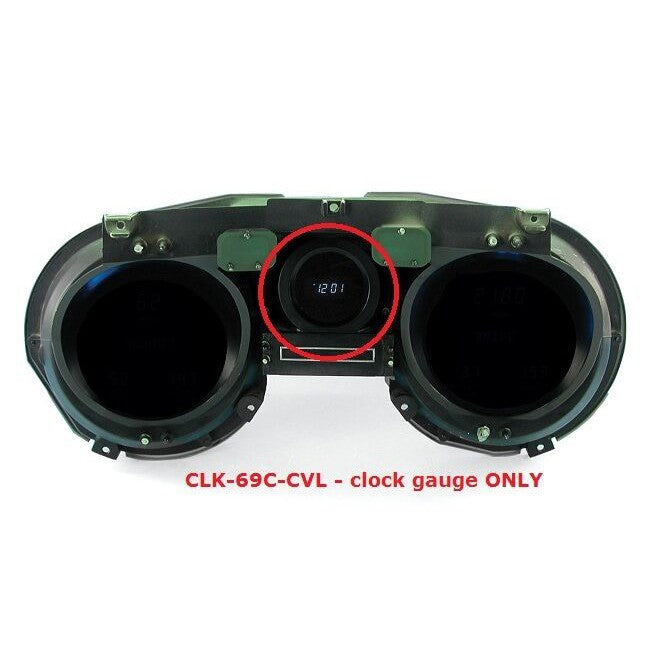 Dakota Digital 69 Chevy Chevelle El Camino Clock Gauge Blue or Teal CLK-69C-CVL