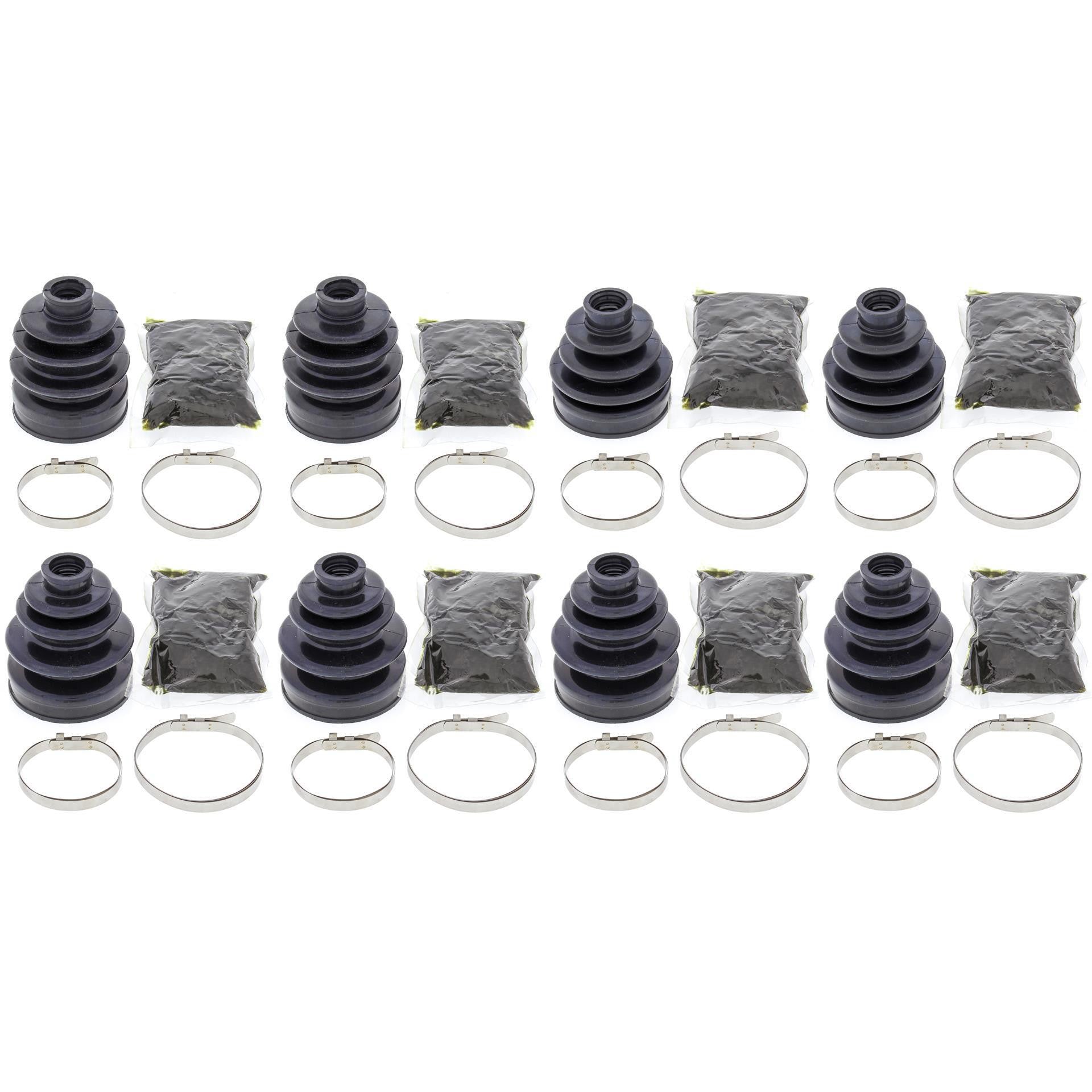 Complete Front & Rear Inner & Outer CV Boot Repair Kit YFM450 Grizzly EPS 11-14