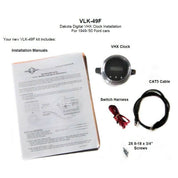 Dakota Digital 49 50 Ford Car LCD Clock Gauge Message Center for VHX kit VLK-49F