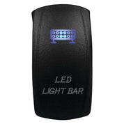 DragonFire Racing Laser-Etched Dual LED Switch - LED light bar on/off - Blue - 04-0062