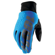 100% Apparel 100% Men's Hydromatic Waterproof Brisker Glove Cyan/Black/Grey