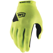 100% Apparel 100% Men's Ridecamp Glove Fluorescent Yellow