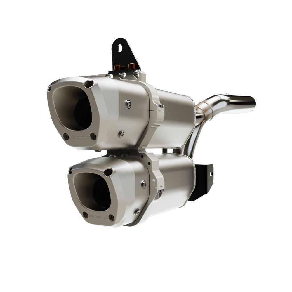 RJWC Dual Stacked APX Slip-On Exhaust For Can-Am Outlander G2 2012-2024