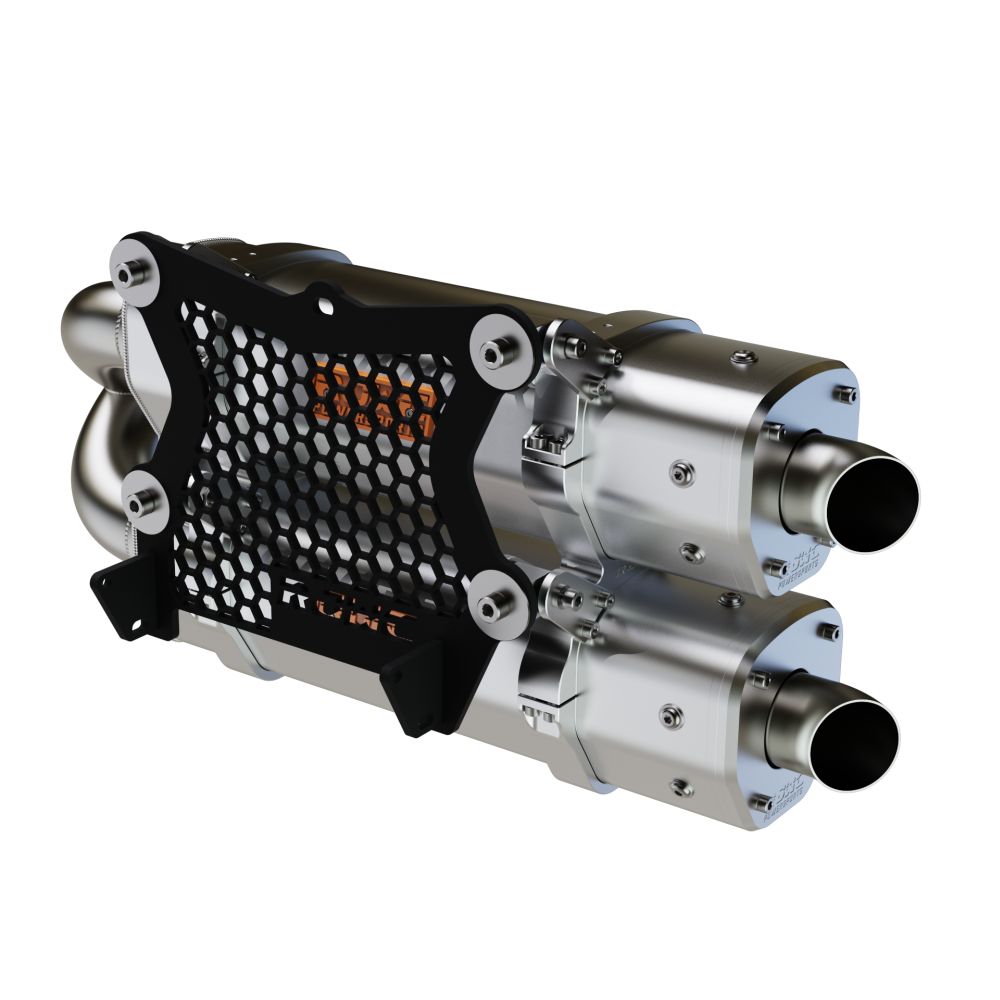 RJWC Stacked Dual Slip-On Exhaust For CF-Moto ZFORCE 950/1000 SPORT 2020-2024
