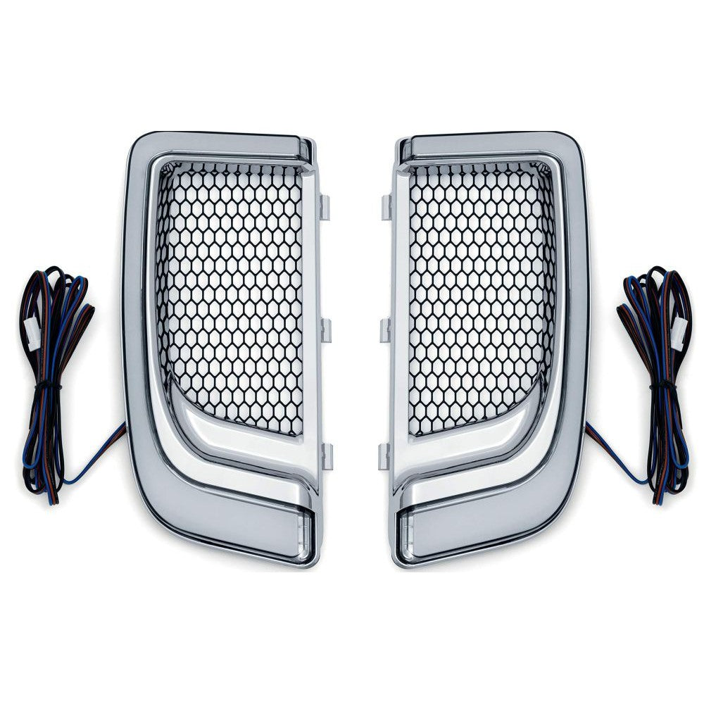 Kuryakyn Tracer LED Fairing Lower Grills Chrome