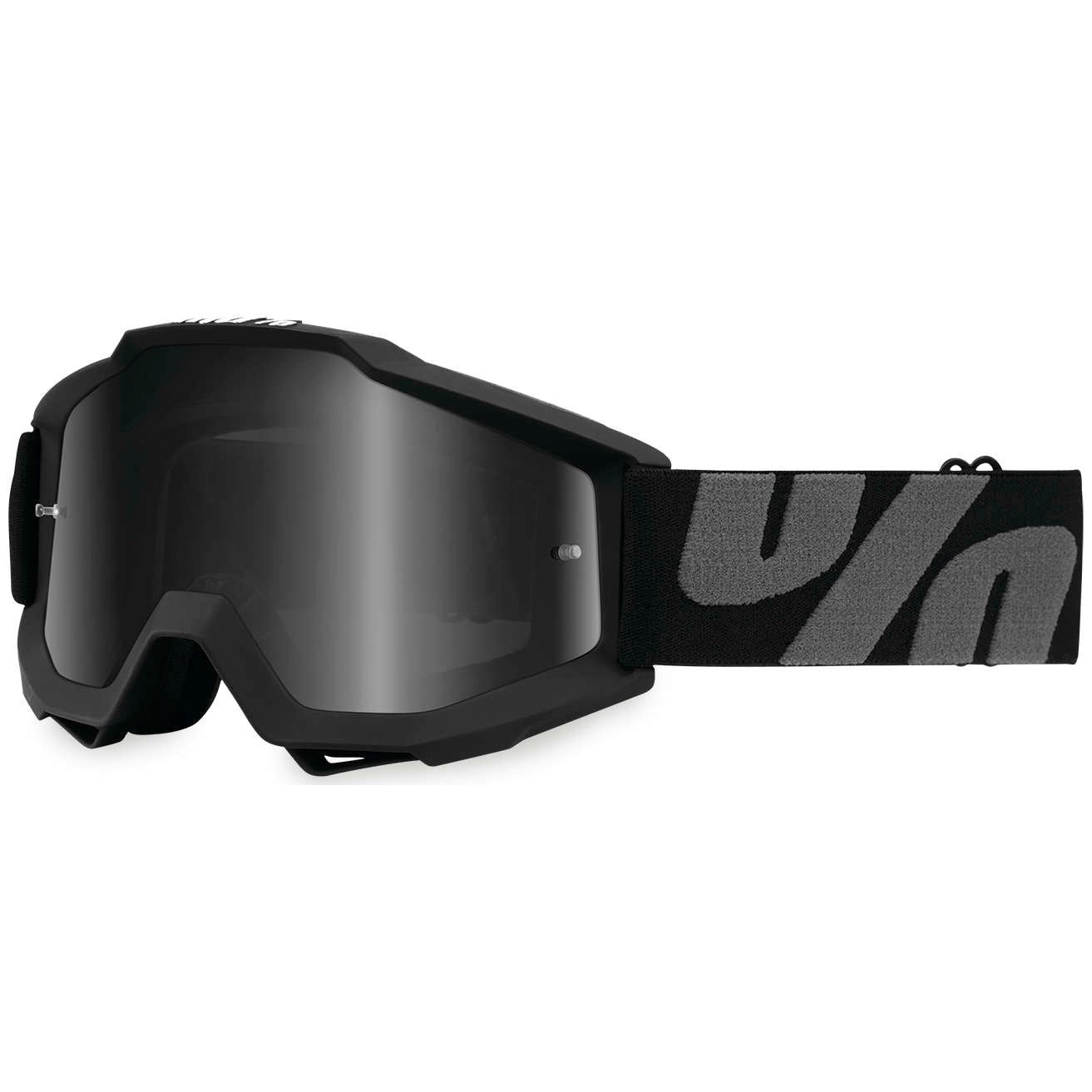 100% Gen1 Accuri ATV Goggles Superstition Black with Dark Smoke Lens - 50205-118-02