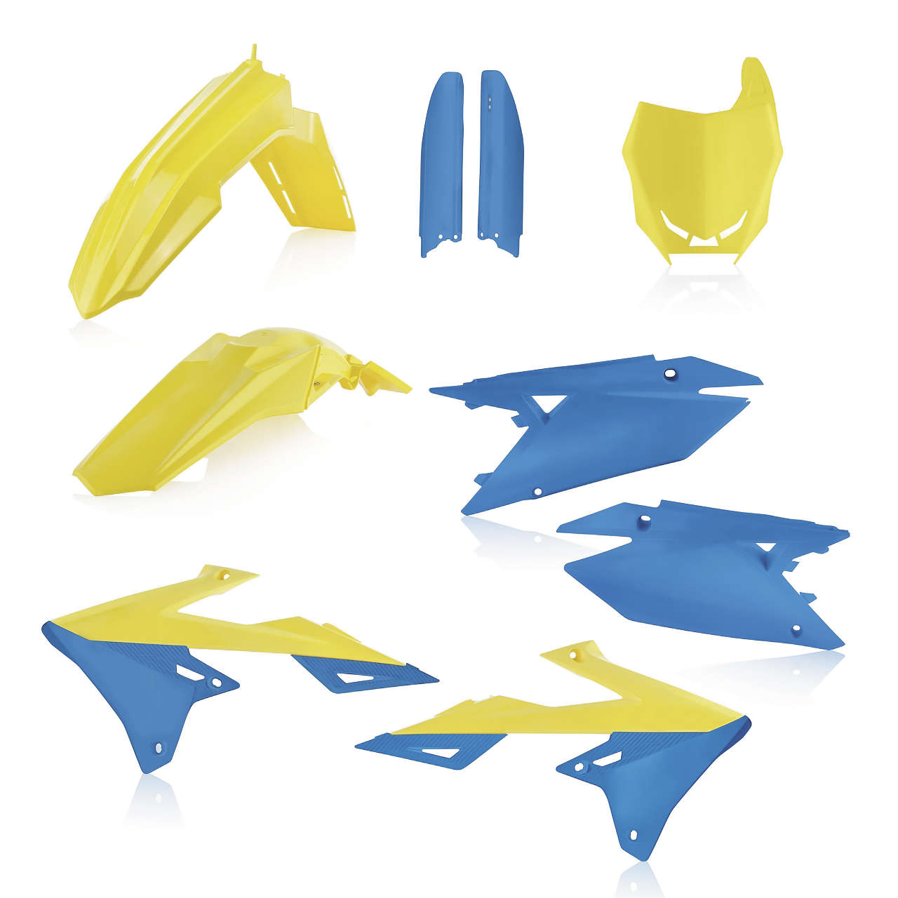Acerbis Yellow/Blue Full Plastic Kit for Suzuki - 2686551300