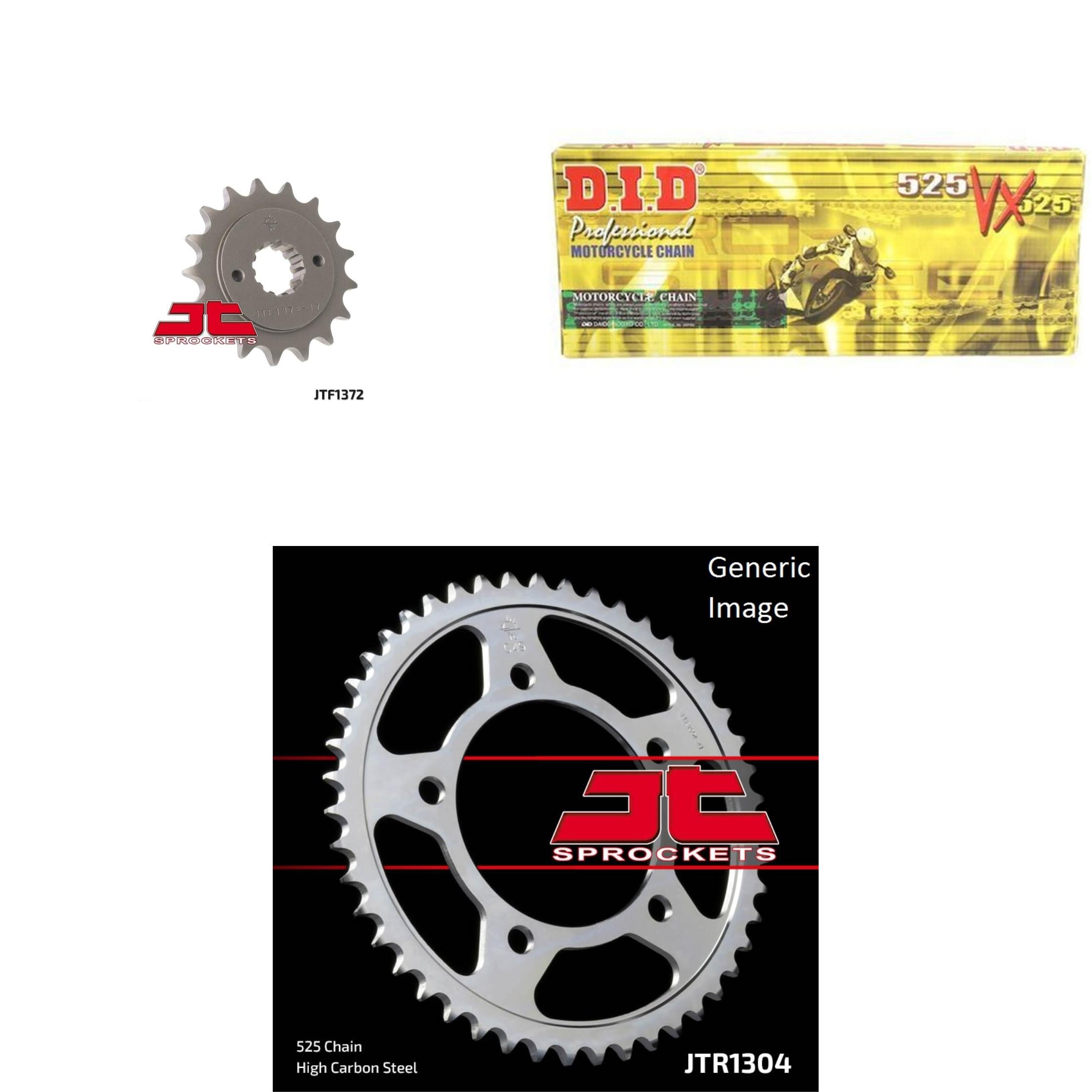 525VX Chain,Front & Rear Sprocket Kit HONDA VT750 Shadow C/CD/CD2 1998-2003