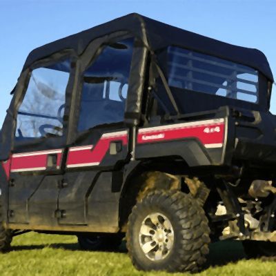 Falcon Ridge Soft Upper Doors Rear Window For Kawasaki Mule 2015-2022