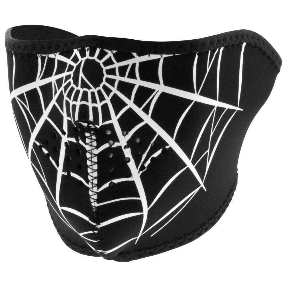 Neoprene Half Face Mask Spider Web