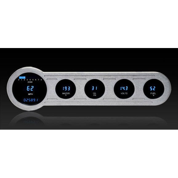 Dakota Digital Universal 4" x14.5" Street Rod Panel 5 Gauge System VFD3-SIDE-5