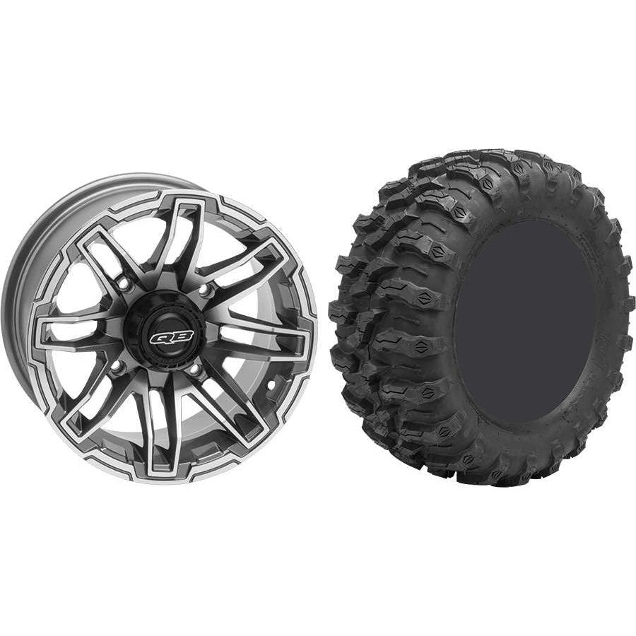 Set of 2 Mounted Wheel and Tire Kit Wheel: 14x7 5+2 4/137 Tire: 27x11-14 8 Ply