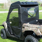 Falcon Ridge Black Canvas Soft Roll-Away Doors And Cold Rated Rear Window With Zipper For Kawasaki Teryx 2008-2013