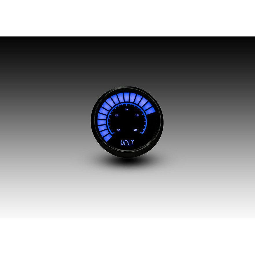 Intellitronix Voltmeter Analog LED Bargraph in Black Bezel - Blue