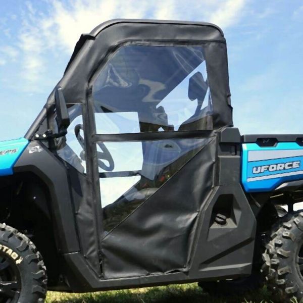 Falcon Ridge Black Canvas Soft Roll-Away Doors With Zipper For CFMOTO UForce 2019-2022