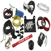 Viper Max UTV Winch Kit 5000 lb With 50 Feet Black Synthetic Rope With Mount