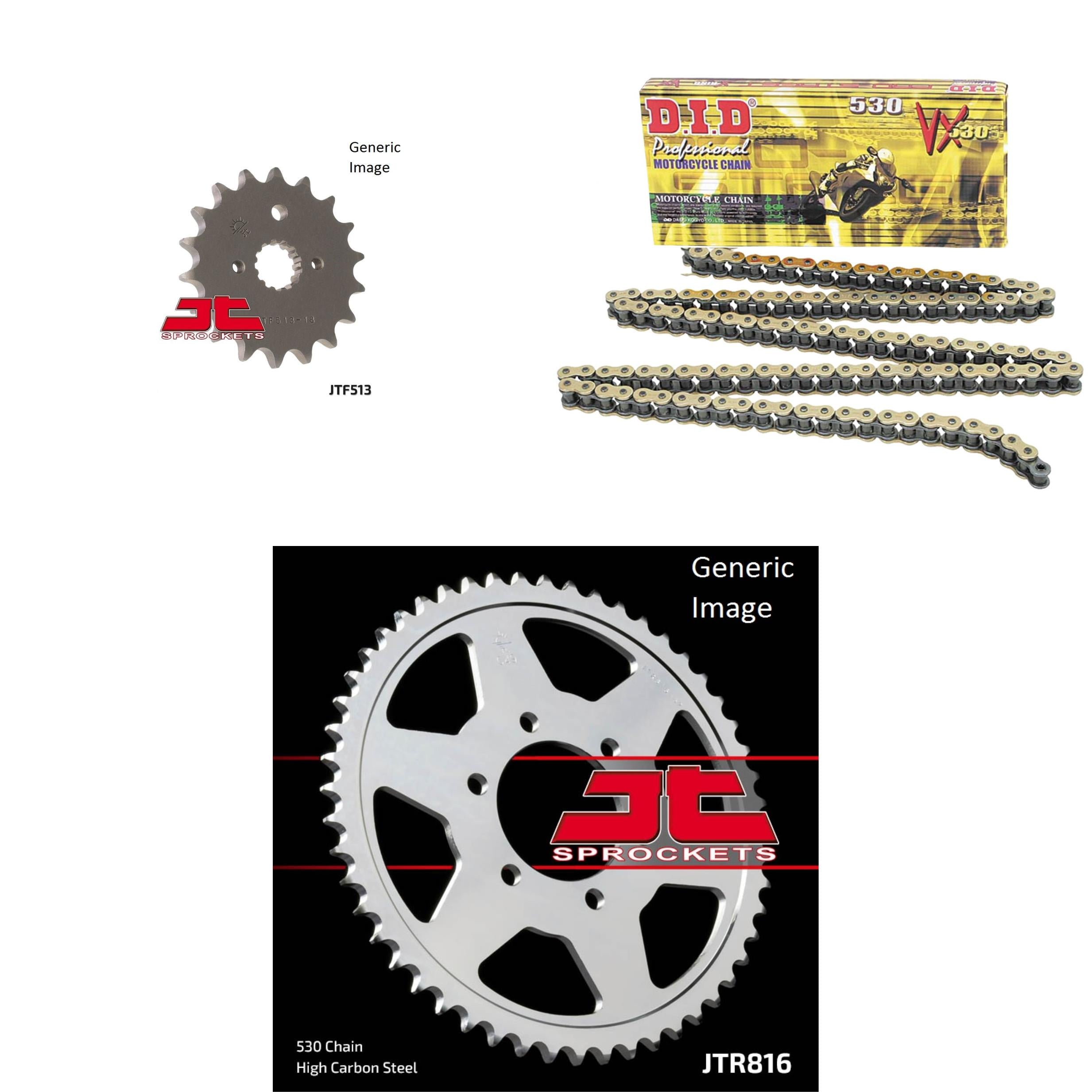 530VX Chain Natural, Front & Rear Sprocket Kit for Street SUZUKI GS700E/ES 1985