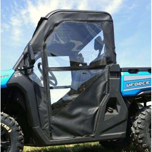 Falcon Ridge Black Canvas Soft Roll-Away Doors For CFMOTO UForce 2019-2022