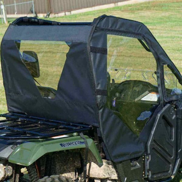 Falcon Ridge Black Canvas Soft Roll-Away Doors And Cold Rated Rear Window For Honda Pioneer 2015-2021